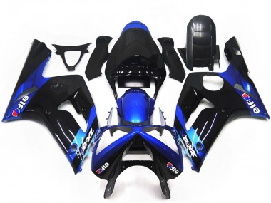 Carénages Moto Kawasaki ZX6R 2003-2004 - Bleu Noir Brillant Elf Vendre