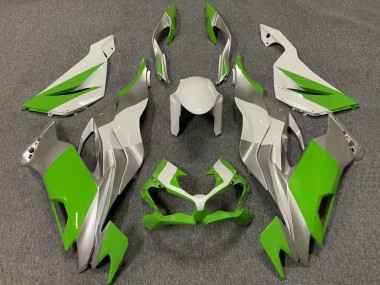 Carénages Moto Kawasaki ZX6R 2019-2022 - Blanc Argent Vert Vendre