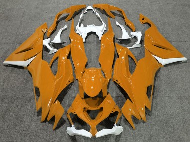 Carénages Moto Kawasaki ZX6R 2019-2022 - Blanc Orange Vendre