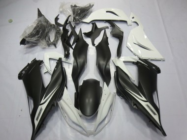 Carénages Moto Kawasaki ZX6R 2013-2018 - Blanc Noir Mat Vendre