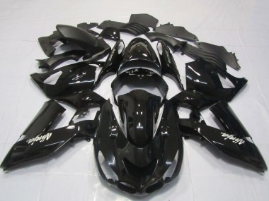 Carénages Moto Kawasaki ZX14R 2006-2011 - Noir Brillant Blanc Ninja Vendre
