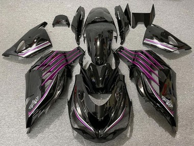 Carénages Moto Kawasaki ZX14R ZZR1400 2012-2024 - Noir Brillant Violet Vendre