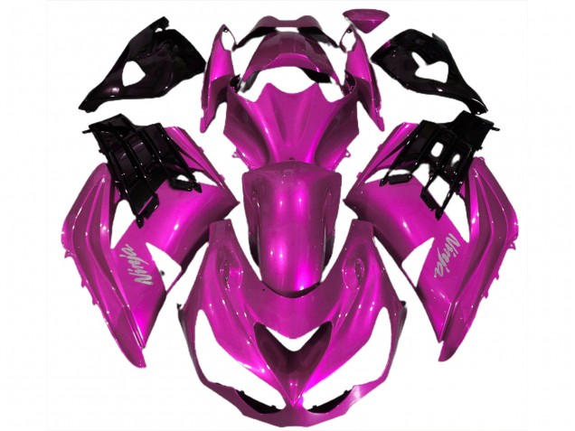Carénages Moto Kawasaki ZX14R ZZR1400 2012-2024 - Rose Vif Noir