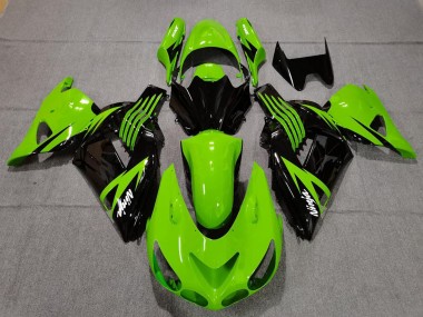 Carénages Moto Kawasaki ZX14R 2006-2011 - Vert Noir Brillant Blanc Ninja Vendre