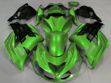 Carénages Moto Kawasaki ZX14R ZZR1400 2012-2024 - Vert Liquide Noir Vendre