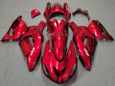 Carénages Moto Kawasaki ZX14R 2006-2011 - Rouge Blanc Ninja Vendre