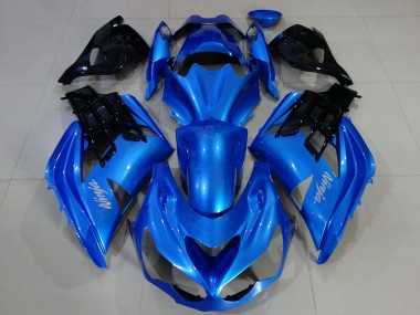 Carénages Moto Kawasaki ZX14R ZZR1400 2012-2024 - Bleu Noir Vendre