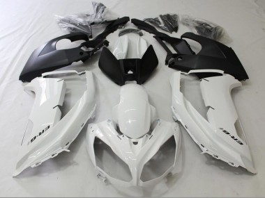 Carénages Moto Kawasaki Ninja ER6F 2012-2014 - Blanc Brillant Noir Mat Vendre