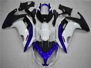 Carénages Moto Kawasaki Ninja 650R 2009-2011 - Blanc Bleu Noir Mat Vendre