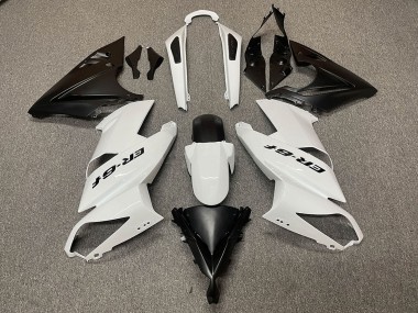Carénages Moto Kawasaki Ninja ER6F 2009-2011 - Blanc Noir Mat Vendre