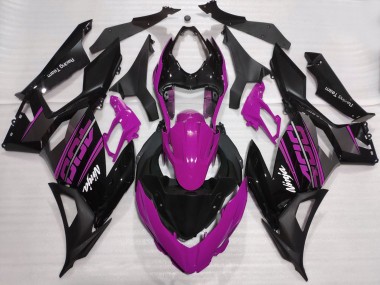 Carénages Moto Kawasaki Ninja 400 2018-2024 - Violet Noir Brillant Noir Mat OEM Style Vendre