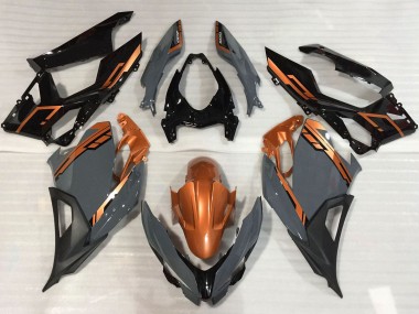 Carénages Moto Kawasaki Ninja 400 2018-2024 - Orange Nardo Gris Noir Brillant Vendre