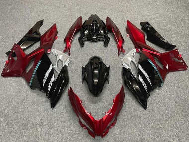 Carénages Moto Kawasaki Ninja 400 2018-2024 - Rouge Noir Brillant Vendre