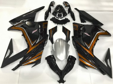 Carénages Moto Kawasaki Ninja 300 2013-2017 - Noir Brillant Orange Vendre
