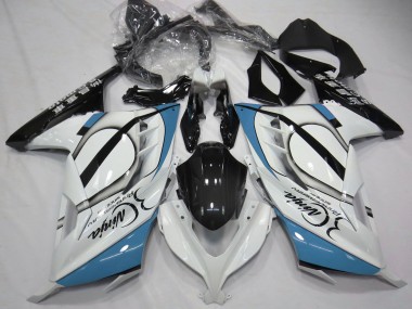 Carénages Moto Kawasaki Ninja 300 2013-2017 - Blanc Brillant Bleu Clair Noir Vendre