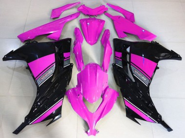Carénages Moto Kawasaki Ninja 300 2013-2017 - Rose Vif Noir Vendre