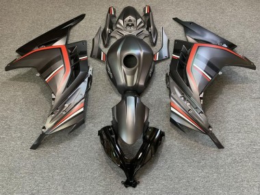Carénages Moto Kawasaki Ninja 300 2013-2017 - Noir Mat Rouge Vendre