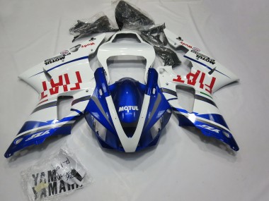 Carénages Moto Yamaha R1 2000-2001 - Blanc Bleu Rouge Fiat Motul Vendre
