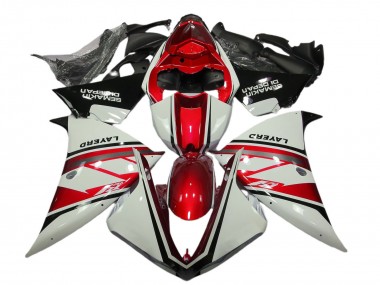 Carénages Moto Yamaha R1 2012-2014 - Blanc Rouge Noir Layerd Semakin Didepan Vendre