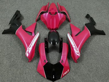 Carénages Moto Yamaha R1 2015-2019 - Rose Vif Blanc Noir Brillant Vendre
