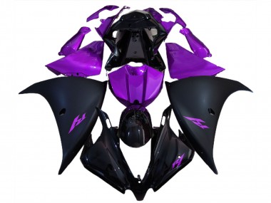 Carénages Moto Yamaha R1 2012-2014 - Noir Brillant Noir Mat Violet Vendre