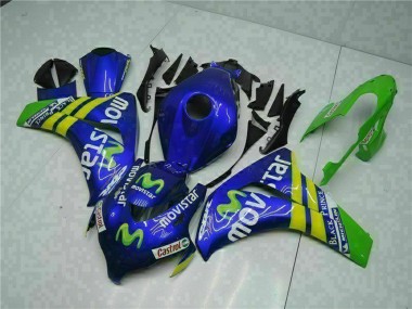 Carénages Moto Honda CBR1000RR 2008-2011 - Bleu Jaune Vert MoviStar Castrol Vendre