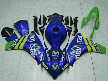 Carénages Moto Honda CBR1000RR 2008-2011 - Bleu Jaune Vert MoviStar Castrol Vendre