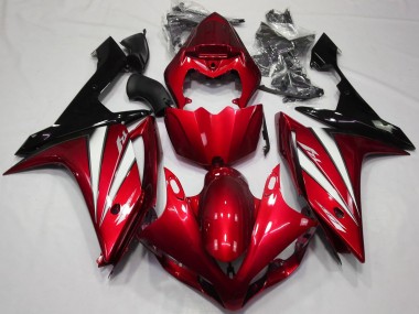 Carénages Moto Yamaha R1 2007-2008 - Rouge Blanc Noir Vendre