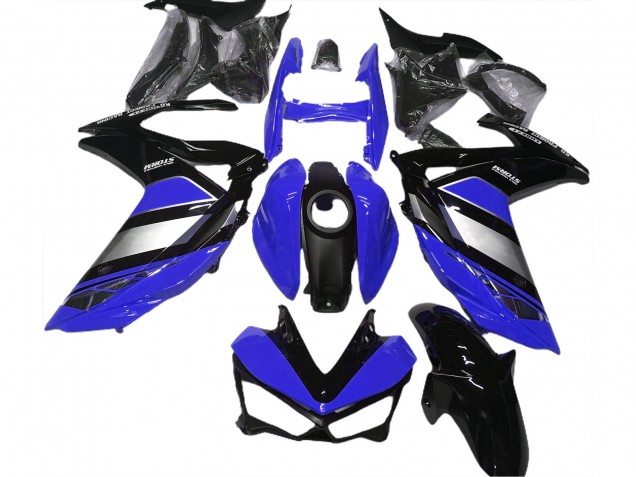 Carénage Moto Yamaha R3 2015-2018 - Bleu Argent Noir Brillant Yamalube