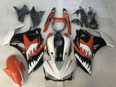 Carénages Moto Yamaha R3 2015-2018 - Blanc Orange Noir Brillant Requin Vendre