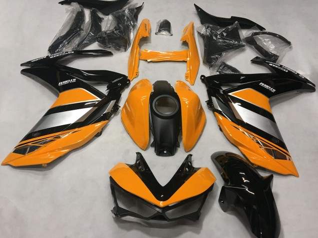 Carénages Moto Yamaha R3 2015-2018 - Orange Argent Noir Brillant