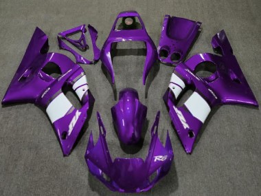 Carénages Moto Yamaha R6 1998-2002 - Violet Foncé Blanc Vendre
