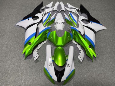 Carénages Moto Yamaha R6 2017-2023 - Blanc Bleu Vert Vendre