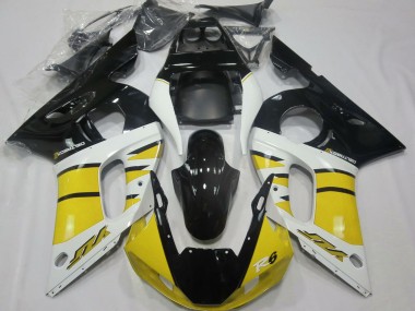 Carénages Moto Yamaha R6 1998-2002 - Jaune Blanc Noir Brillant Vendre