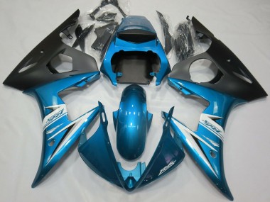 Carénages Moto Yamaha R6 2003-2004 - Bleu Blanc Noir Mat Vendre