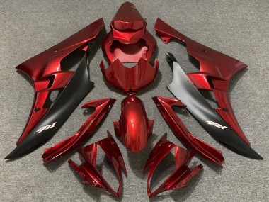 Carénages Moto Yamaha R6 2006-2007 - Rouge Noir Mat Vendre