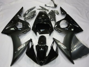 Carénages Moto Yamaha R6 2003-2004 - Noir Brillant Noir Mat Blanc Décalque Vendre
