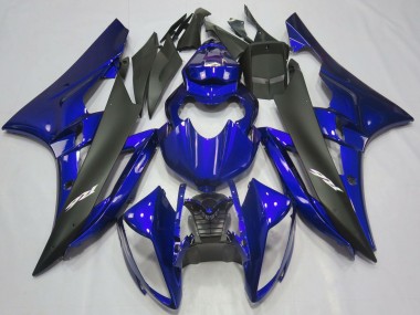 Carénages Moto Yamaha R6 2006-2007 - Bleu Noir Mat Vendre