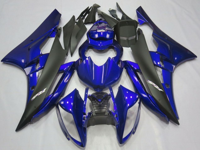 Carénages Moto Yamaha R6 2006-2007 - Bleu Noir Mat