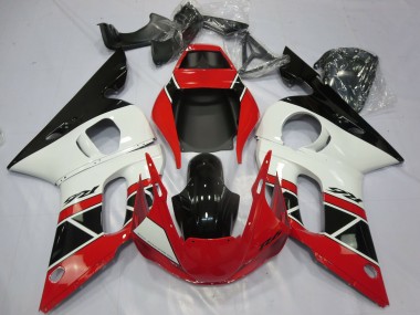 Carénages Moto Yamaha R6 1998-2002 - Rouge Blanc Noir Brillant OEM Style Vendre