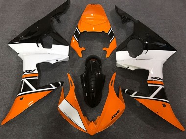 Carénages Moto Yamaha R6 2003-2004 - Orange Blanc Noir Brillant Vendre
