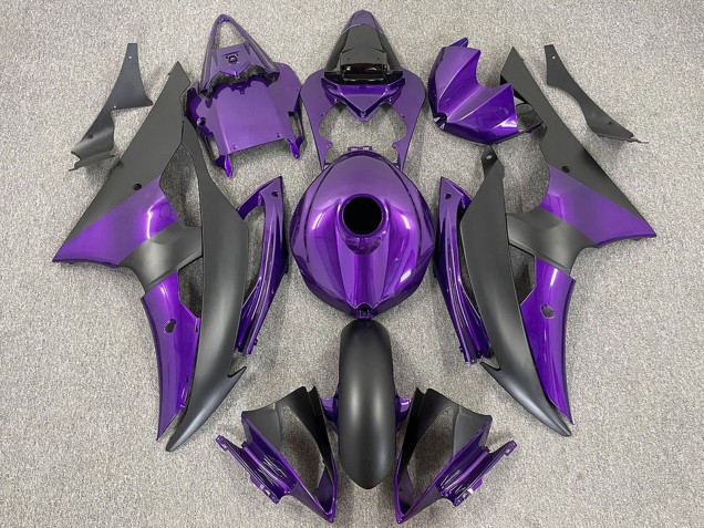 Carénages Moto Yamaha R6 2008-2016 - Violet Noir Mat