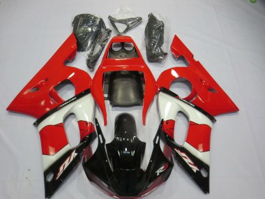 Carénages Moto Yamaha R6 1998-2002 - Rouge Blanc Noir Brillant Vendre