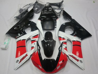 Carénages Moto Yamaha R6 1998-2002 - Blanc Rouge Noir Brillant Vendre