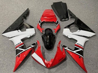 Carénages Moto Yamaha R6 2003-2004 - Rouge Blanc Noir Brillant Vendre