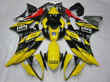 Carénages Moto Yamaha R6 2006-2007 - Jaune Noir Rouge Motul Monstre Vendre
