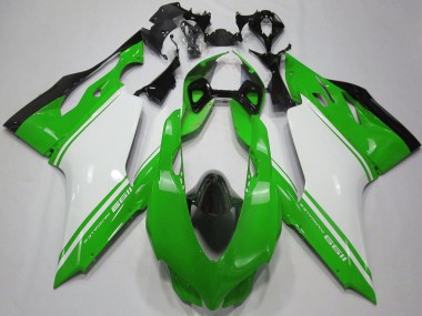 Carénages Moto Ducati 1199 2011-2014 - Vert Brillant Blanc Noir Vendre