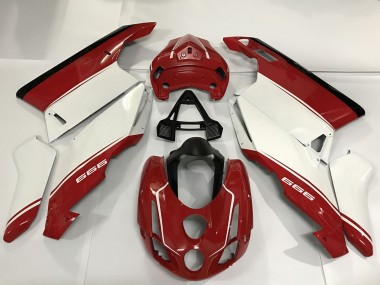 Carénages Moto Ducati 999 2003-2004 - Blanc Rouge Noir Vendre