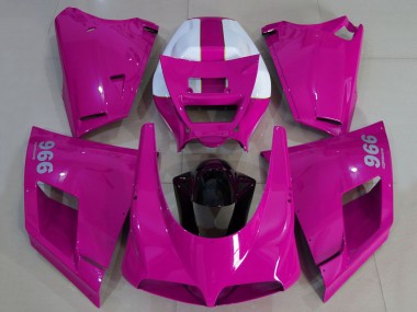 Carénages Moto Ducati 996 1993-2005 - Rose Brillant Blanc Noir Vendre