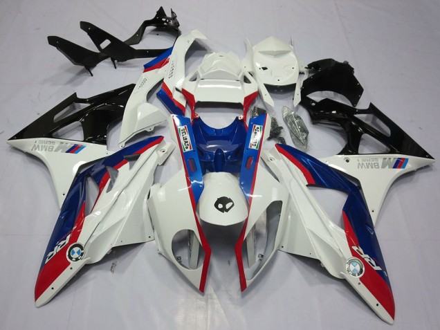 Kits Carénage Moto BMW S1000RR 2009-2014 - Blanc Rouge Bleu Noir Brillant